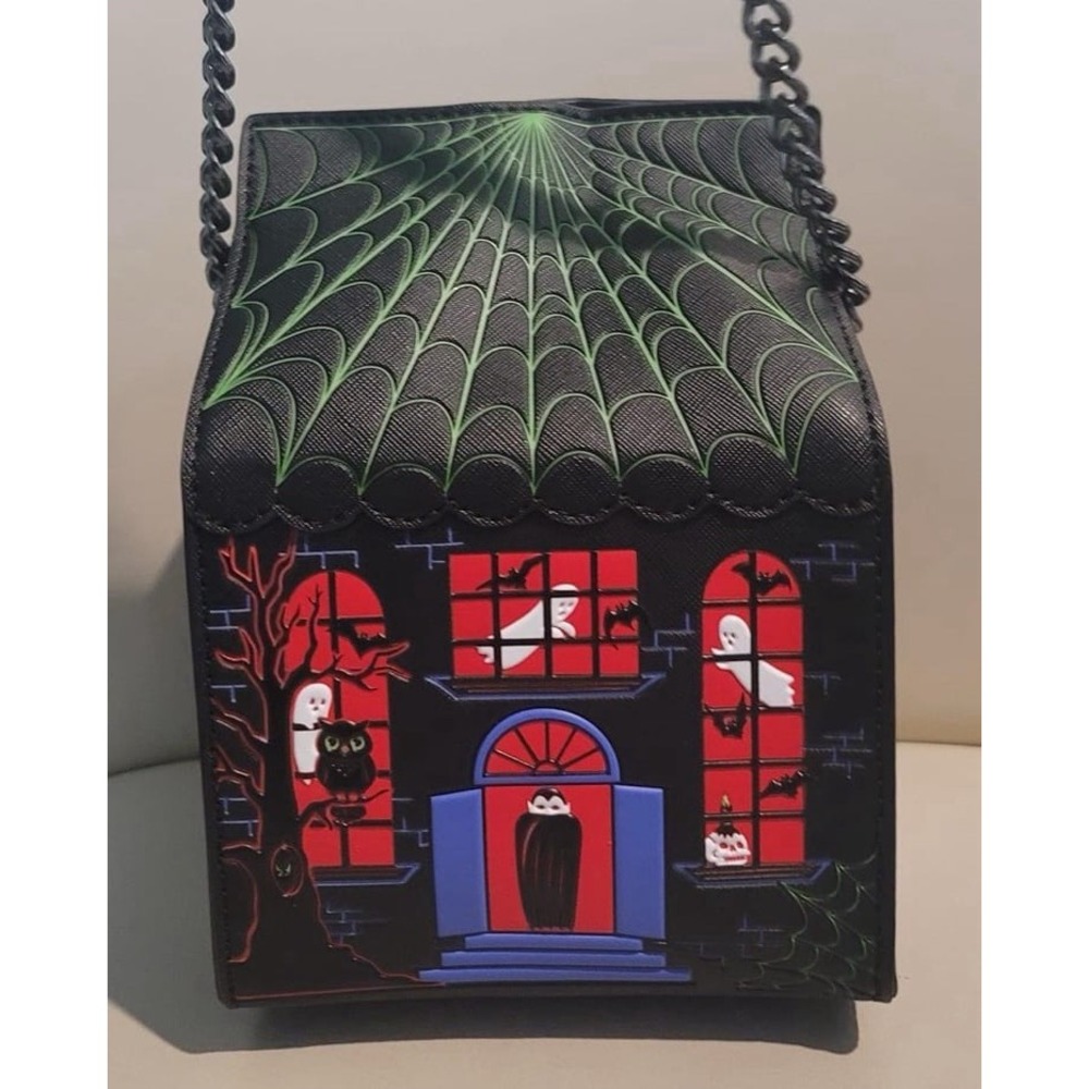 Mad Engine HALLOWEEN Dracula Vampire Haunted House Purse‎ Bag